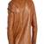 Mens brown genuine lambskin leather jacket quilted zipper detail
