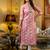 pink fancy silk blend kurta set
