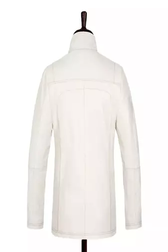Mens white plain genuine lambskin leather jacket