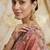 Dark Peach Color  embroidery work  Silk Blend Saree