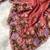 Dark Peach Color  embroidery work  Silk Blend Saree