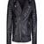 Stylish black genuine lambskin leather classic side zipper jacket