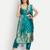 royal-blue fancy cotton silk kurta set