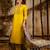 yellow fancy viscose rayon kurta set
