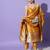 mustard fancy cotton silk kurta set