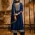 blue fancy silk blend kurta set