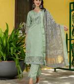 pear fancy silk blend kurta set