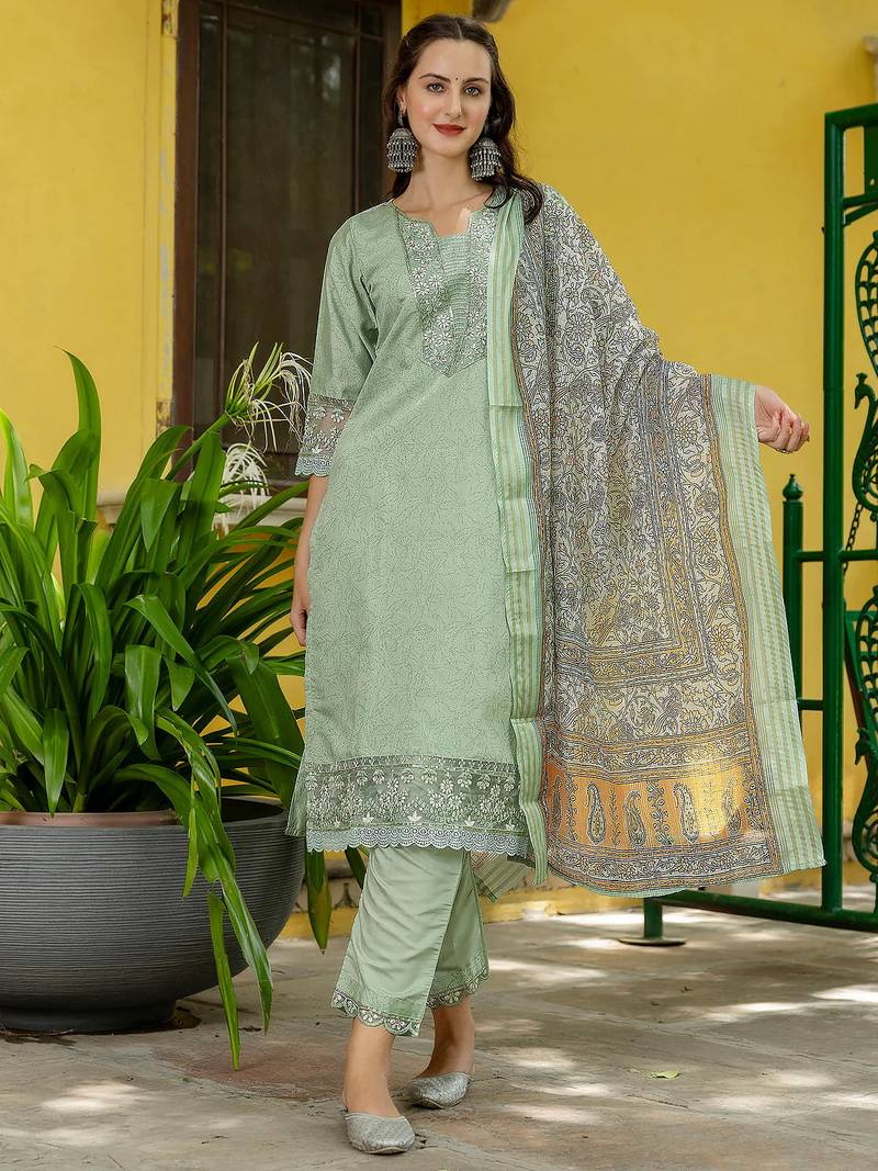 pear fancy silk blend kurta set