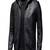 Men's black genuine lambskin leather jacket bomber hoodie jacket 2
