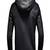 Men's black genuine lambskin leather jacket bomber hoodie jacket 2