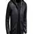 Men's black genuine lambskin leather jacket bomber hoodie jacket 2