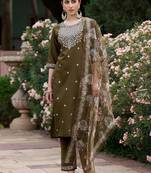 mehendi fancy viscose rayon kurta set