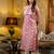 pink fancy silk blend kurta set