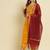 yellow fancy silk blend kurta set