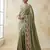 Mehndi Green Color  embroidery work  Silk Blend Saree
