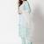 sky-blue fancy silk blend kurta set