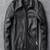 Men's cross pocket zip black lambskin leather jacket-side belt style fastion