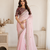 bbay pink embroidery with sequins silk saree