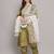 green fancy silk blend kurta set