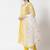 yellow fancy silk blend kurta set