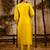 yellow fancy viscose rayon kurta set