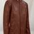 Men's brown cross zip pocket genuine lambskin  leather jacket