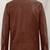 Men's brown cross zip pocket genuine lambskin  leather jacket