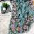 Teal Color  embroidery work  Silk Blend Saree