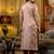 peach fancy silk blend kurta set