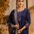 navy-blue fancy viscose kurta set
