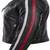 Biker style black lambskin leather jacket red white stripes style fastion