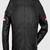 Biker style black lambskin leather jacket red white stripes style fastion