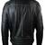 Men's  genuine lambskin leather jacket-black shoulder quilted moto jacket