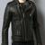 Black genuine soft lambskin leather jacket moto biker jacket