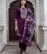 wine fancy viscose kurta set