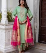 pear fancy blended cotton kurta set