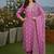 Women's purple rayon printed with straight kurta set with pant & dupatta