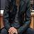 Black genuine lambskin leather jacket-quilted shoulder hand fashion style