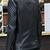 Black genuine lambskin leather jacket-quilted shoulder hand fashion style
