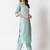 sky-blue fancy silk blend kurta set