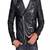 Men's black biker genuine lambskin leather moto jacket