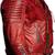 Men's quilted shoulder genuine leather jacket red rub off pattern