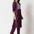 wine fancy silk blend kurta set