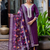 purple fancy viscose kurta set