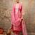 pink fancy silk blend kurta set