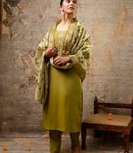 mehendi fancy silk kurta set