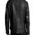 Men's black  soft lambskin leather jacket button pockets