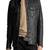 Men's black  soft lambskin leather jacket button pockets