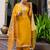 mustard fancy viscose kurta set