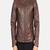 Biker style black lambskin leather jacket café racer quilted shoulder